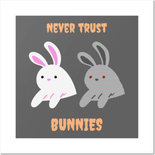 Never trust bunnies (light colour version) Posters and Art